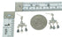 Southwestern Turquoise Sterling Silver Jewelry Post Dangle Earrings AX71520